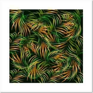 Colorful Tropical Fronds Posters and Art